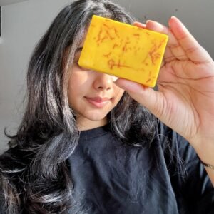 saffron goat milk soap